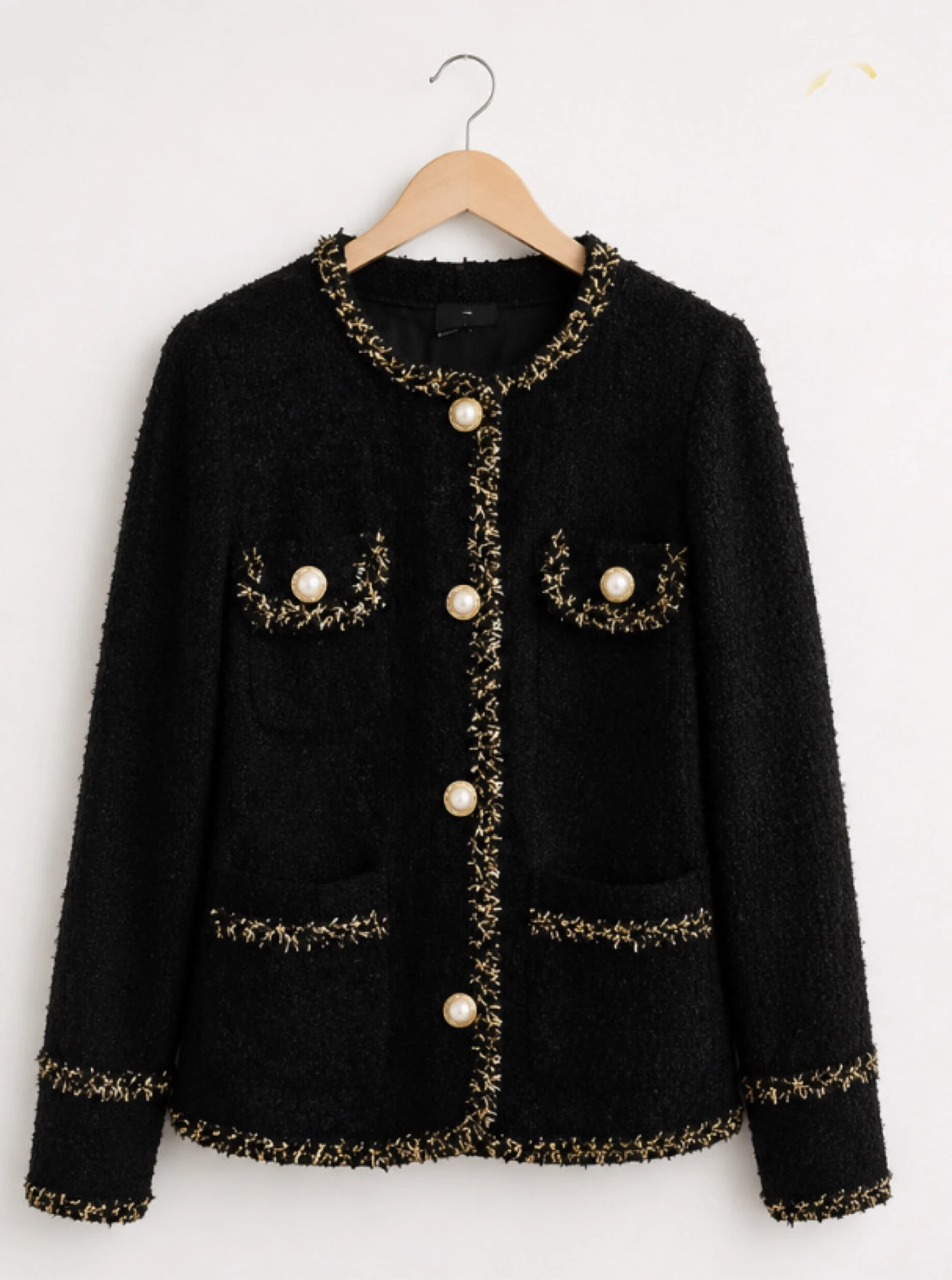 Veste vintage noir doré m l 🌺